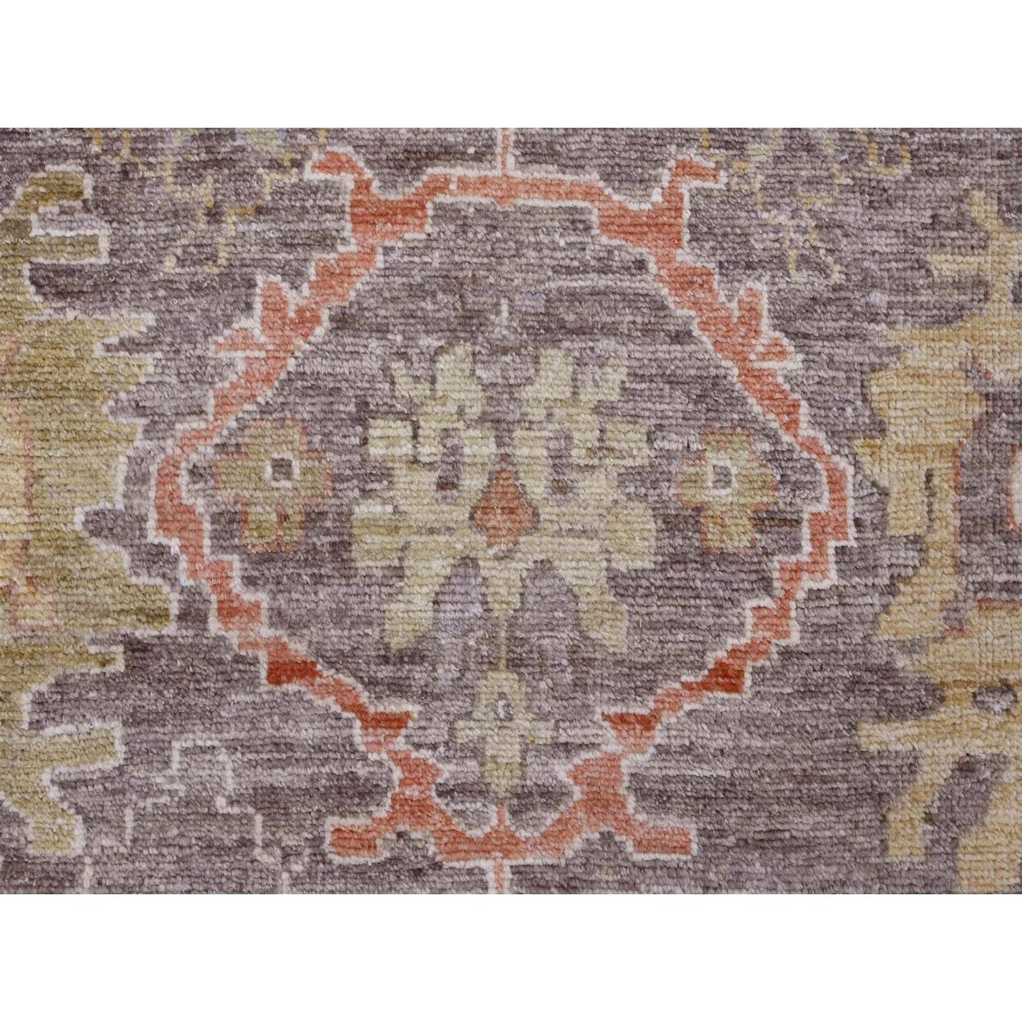 8'X15'7" Brown Pure Wool Afghan Angora Oushak Hand Knotted Runner Rug