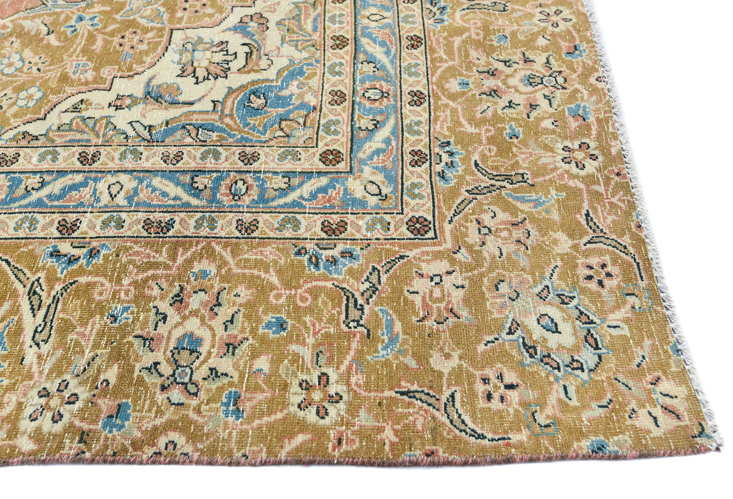 Semi-Antique Stone-Washed Oriental Rug Distressed
