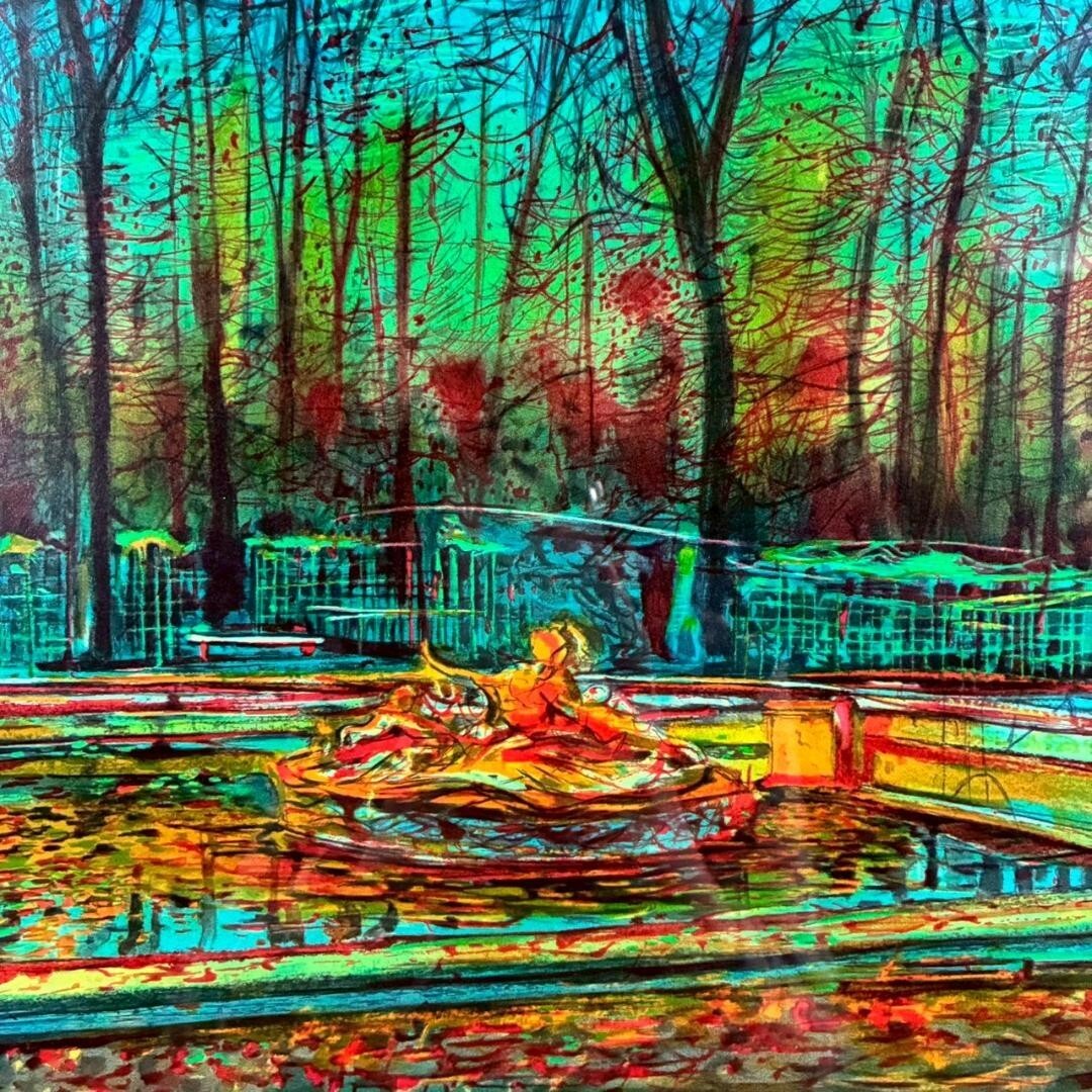Jean Carzou Lithograph The Fountain Of Ceres 1995