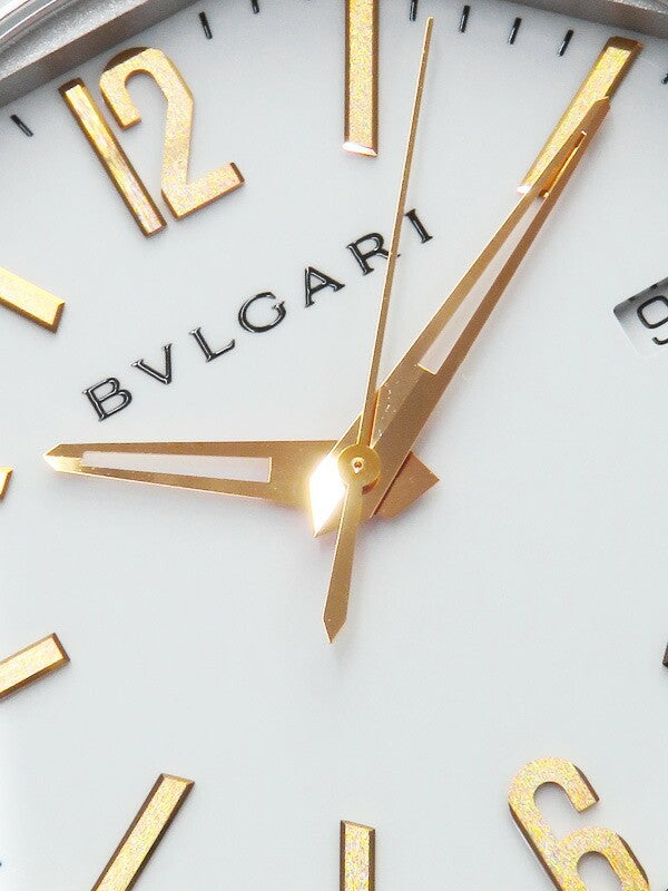 Bvlgari Octo Bgo41S White Automatic Band Size 17.5Cm Men'S Used Watch #61016