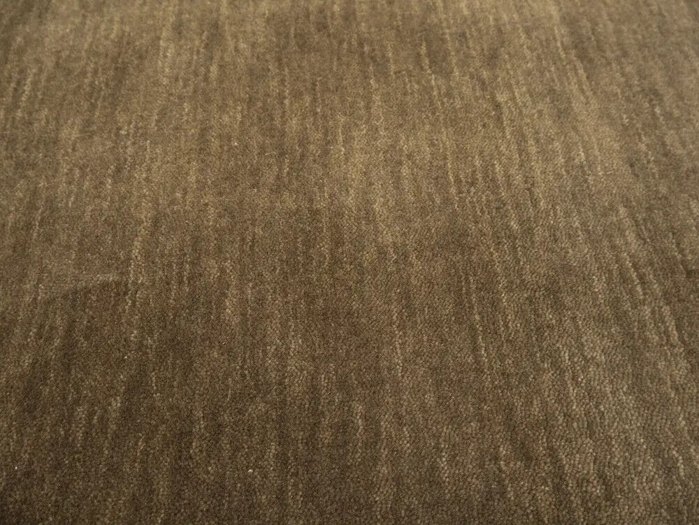 Solid Brown Hand-Loomed 8X8 Gabbeh Wool Rug