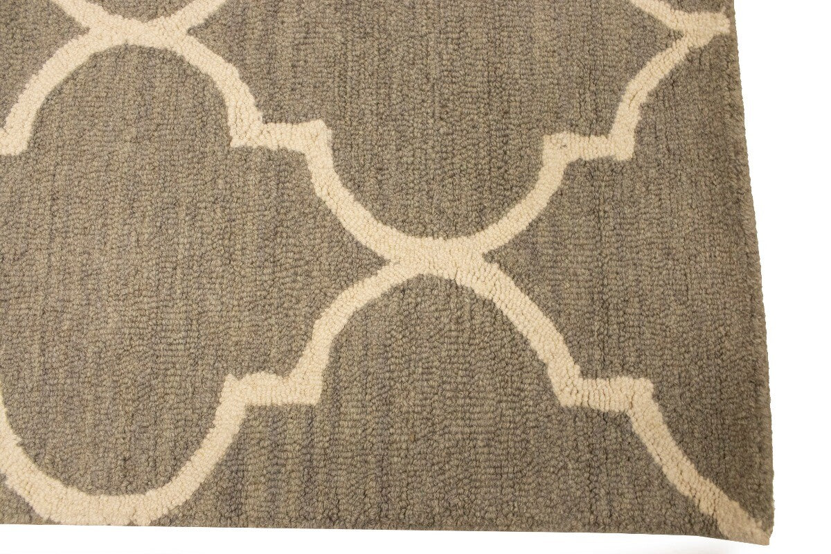 5X8 Ft Hand-Tufted Modern Rug Pastel Brown