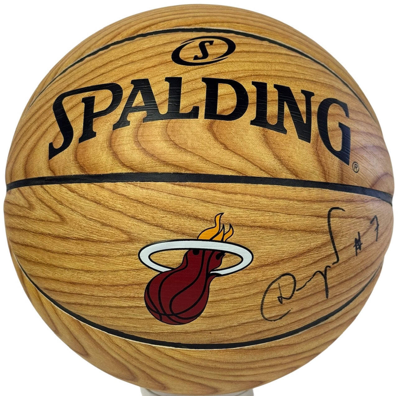 Goran Dragic Autographed Heat Spalding Logo
