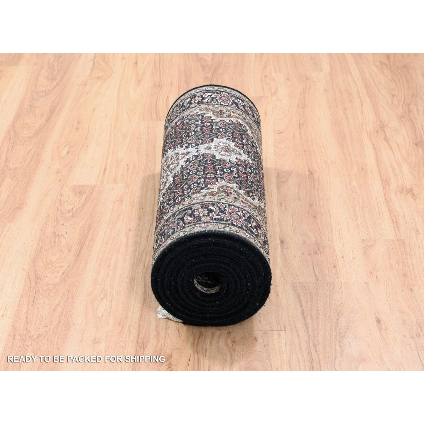 2'7"X11'10" Fish Design Tebraz Mahi Handknotted Wool-Silk Runner Rug