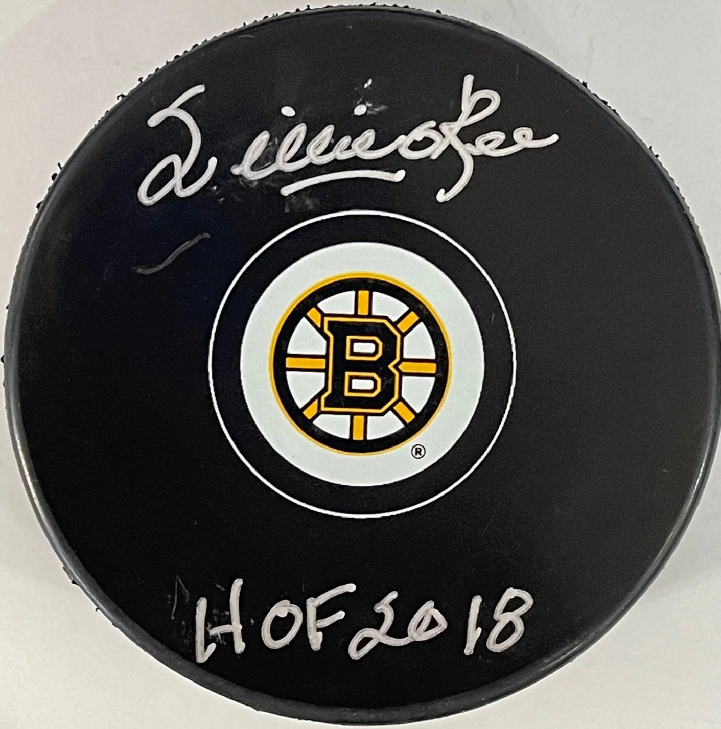 Willie O'Ree Autographed Boston Bruins Official Puck