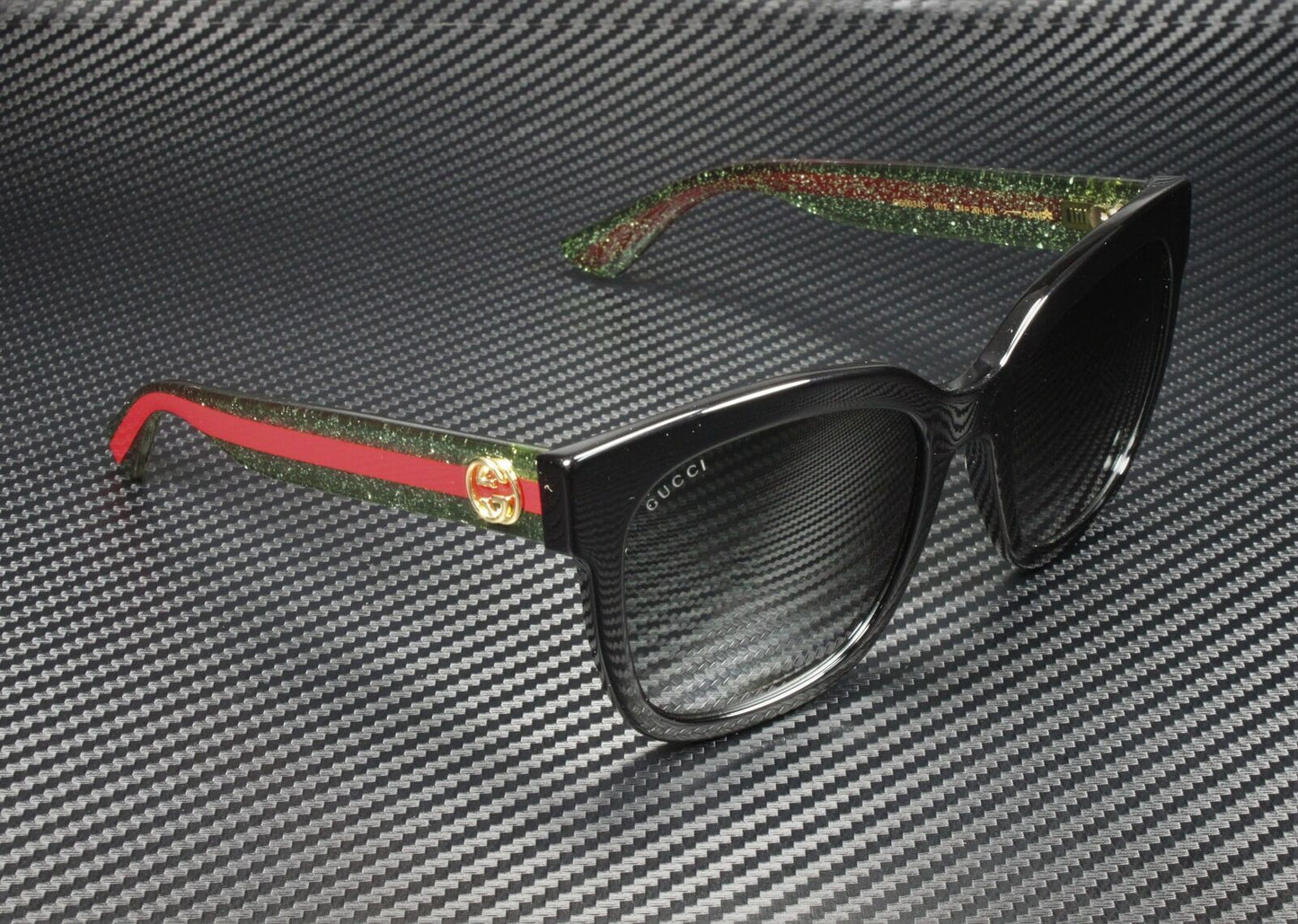 GUCCI GG0034SN 002 Black/Green Square 54 mm