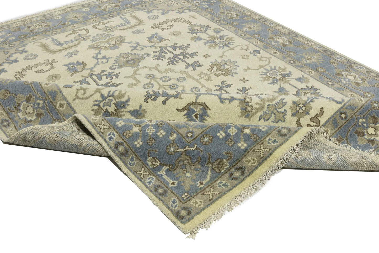 8X10 Ft Oushak Chobi Oriental Rug Floral Design