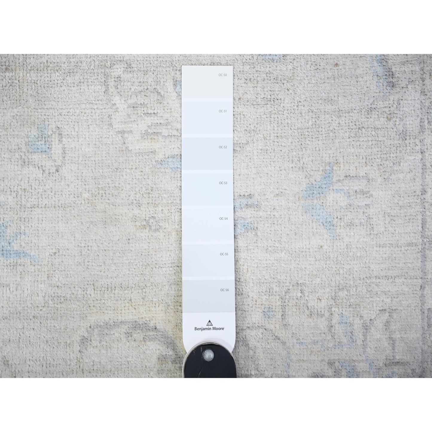2'8"X12'2" Gray Peshawar Washed Out Faded Wool Hand Knotted Oriental Rug