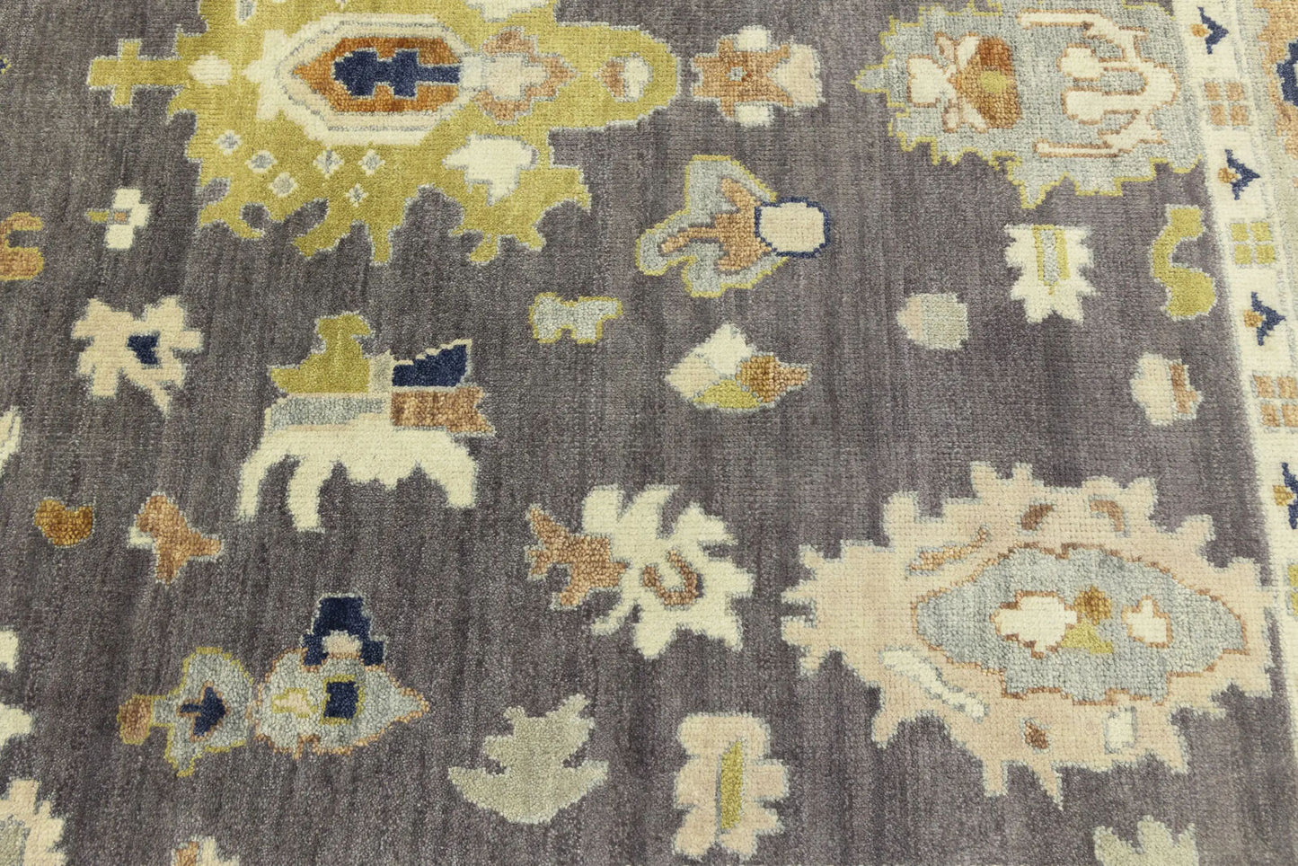 Handmade Oushak Floral Rug Colorfast Oriental