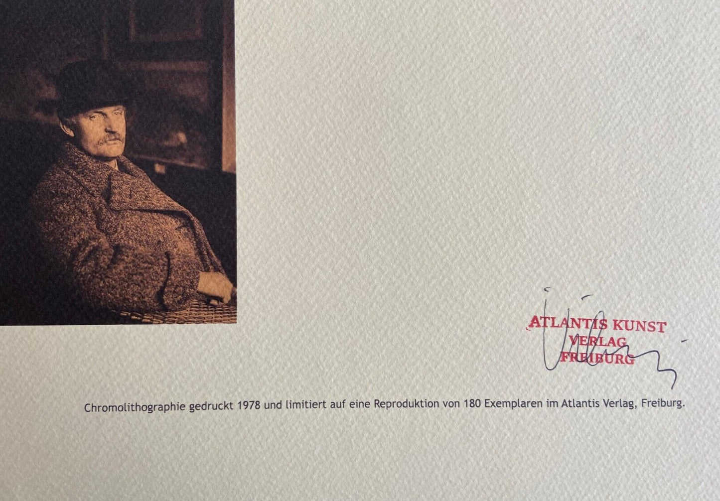 Edvard Munch "Friedrich Nietzsche" Signed Coa