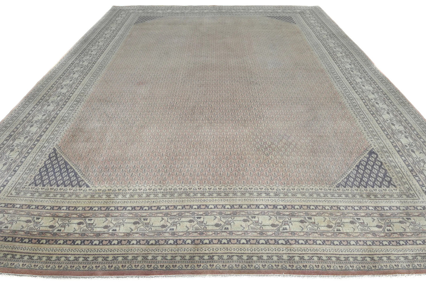 Vintage Handmade Oriental Rug 9X12 Ft Tribal