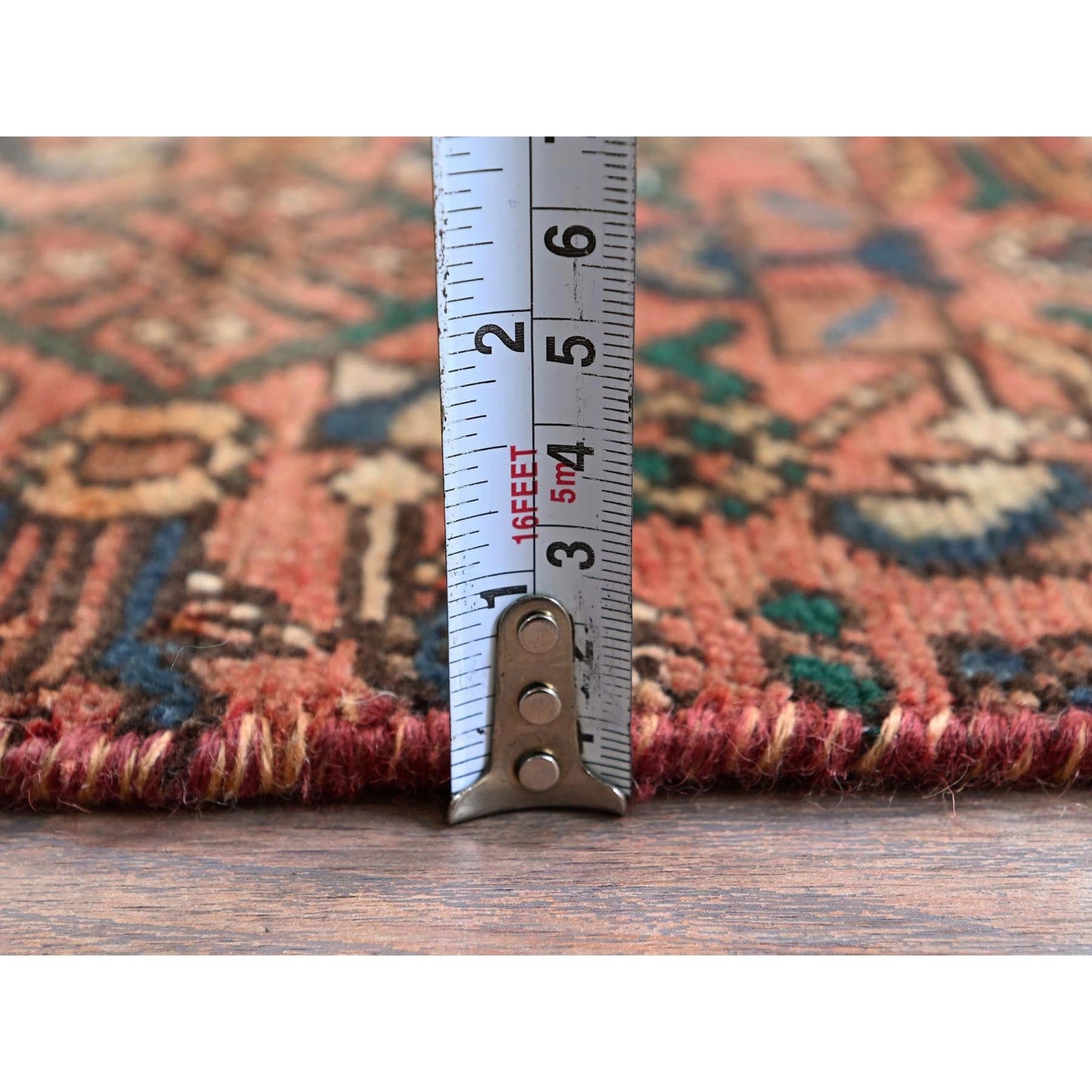 2'5"X9'4" Red Vintage Zoroastrian Khamadan Hand Knotted All Wool Runner Rug