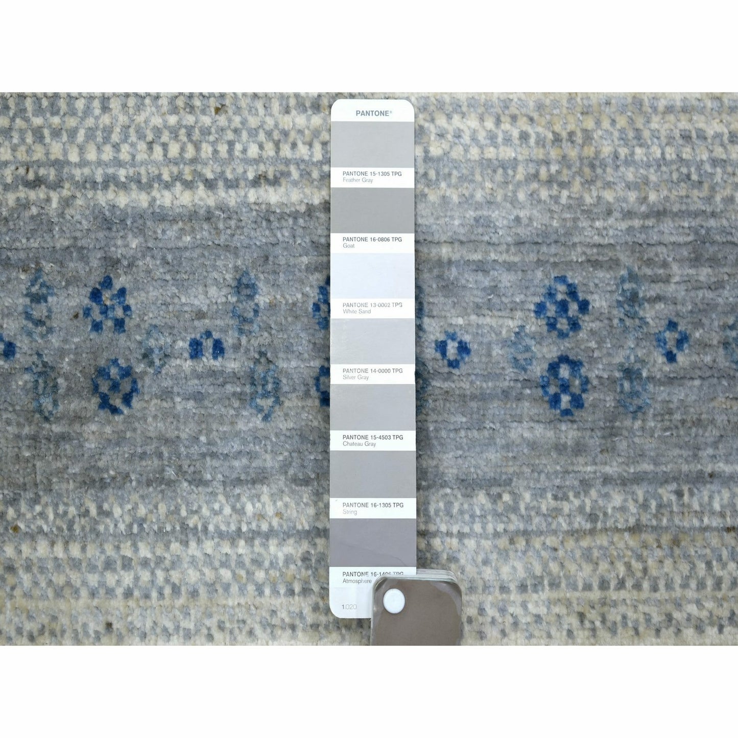 4'X5'9" Gray Afghan Kashkuli Gabbeh Hand Spun Wool Hand Knotted Rug