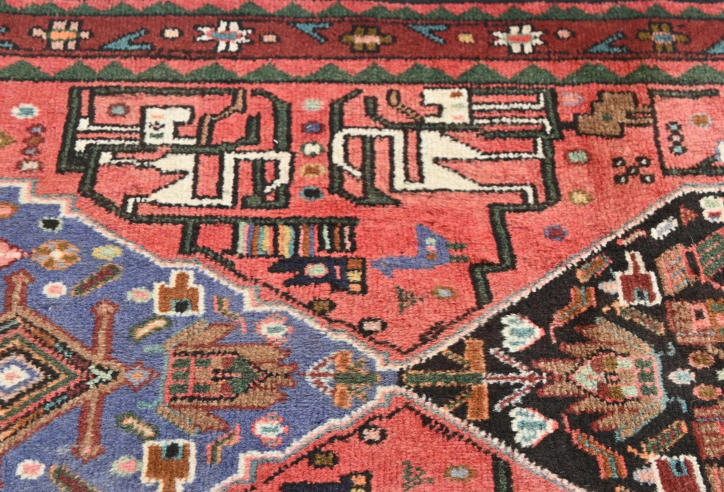 Vintage Farmho Hallway Carpet Tribal Geometric