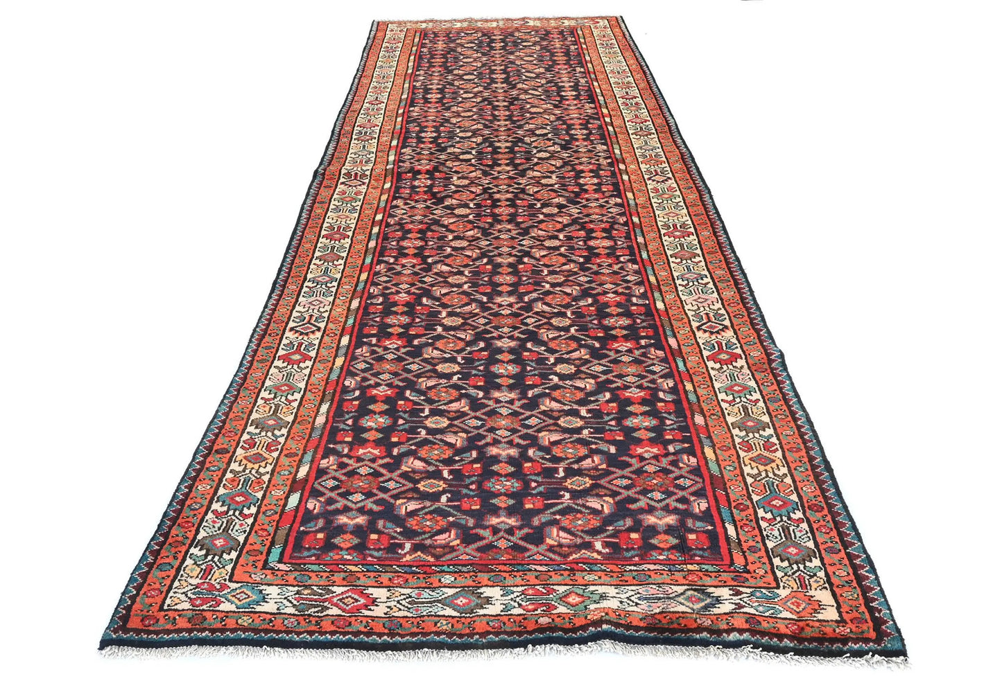 Plum Vintage Tribal Floral Sytle 4X11 Ft