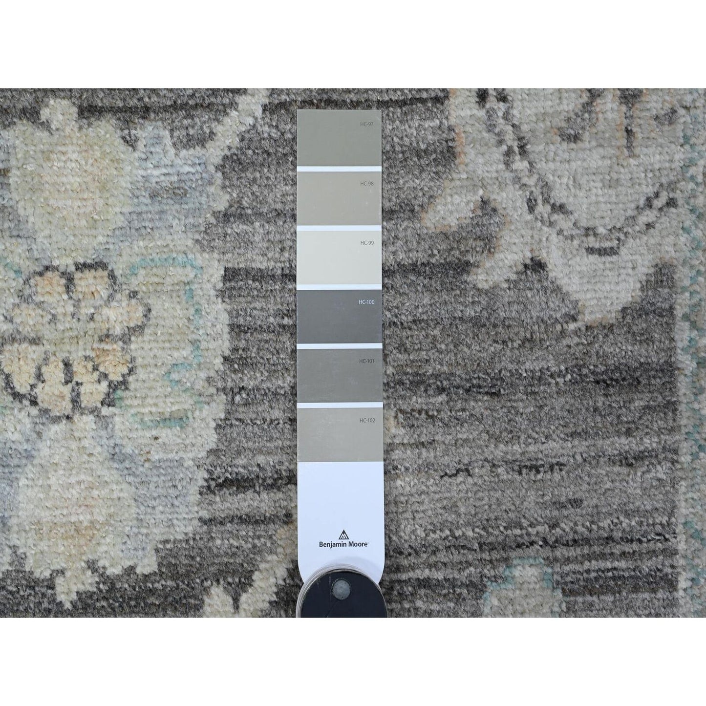 3'X15'7" Chameleon Gray Angora Oushak Oversized Runner Oriental Rug