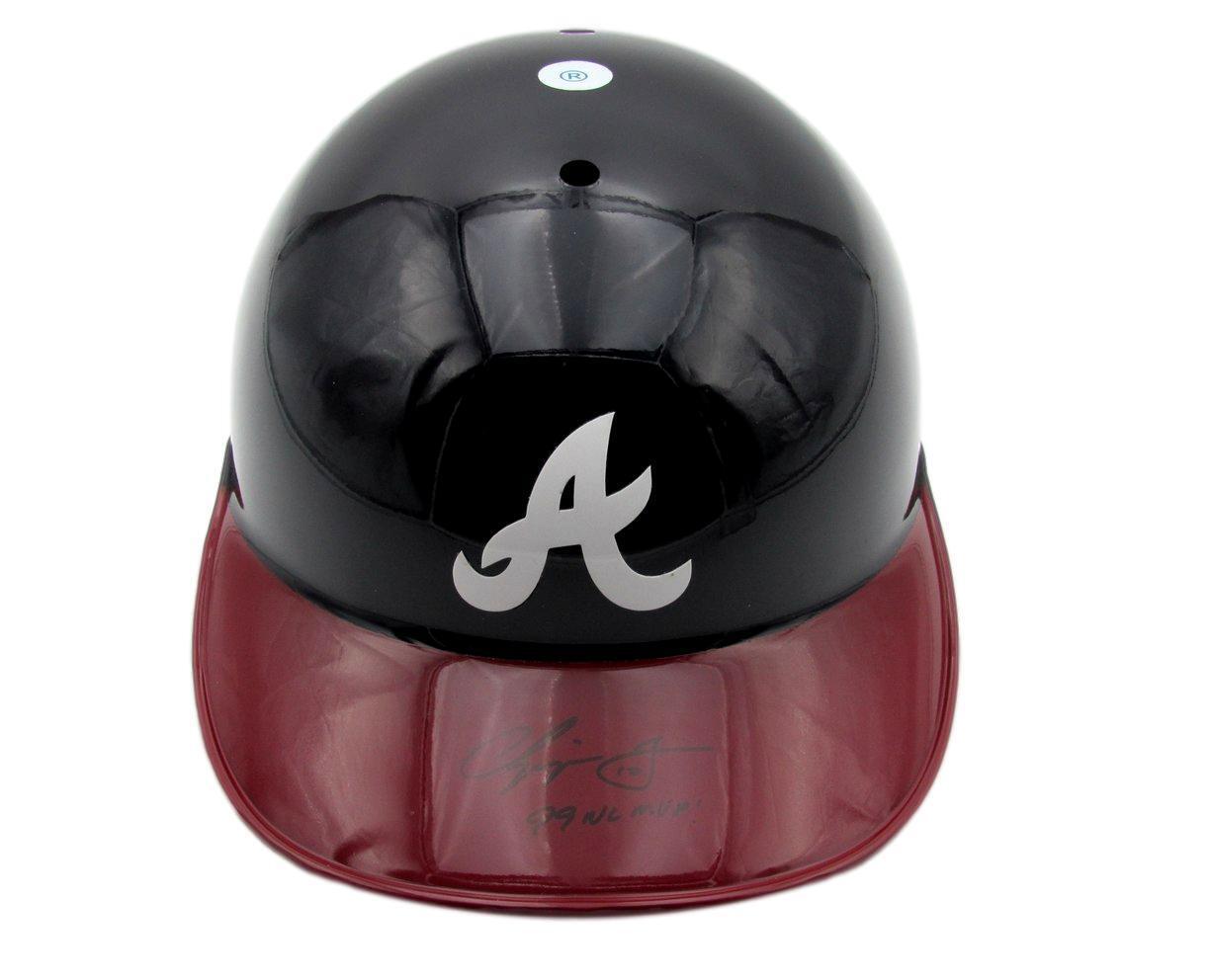 Chipper Jones Hof Signed/Ins Mlb Batting Helmet