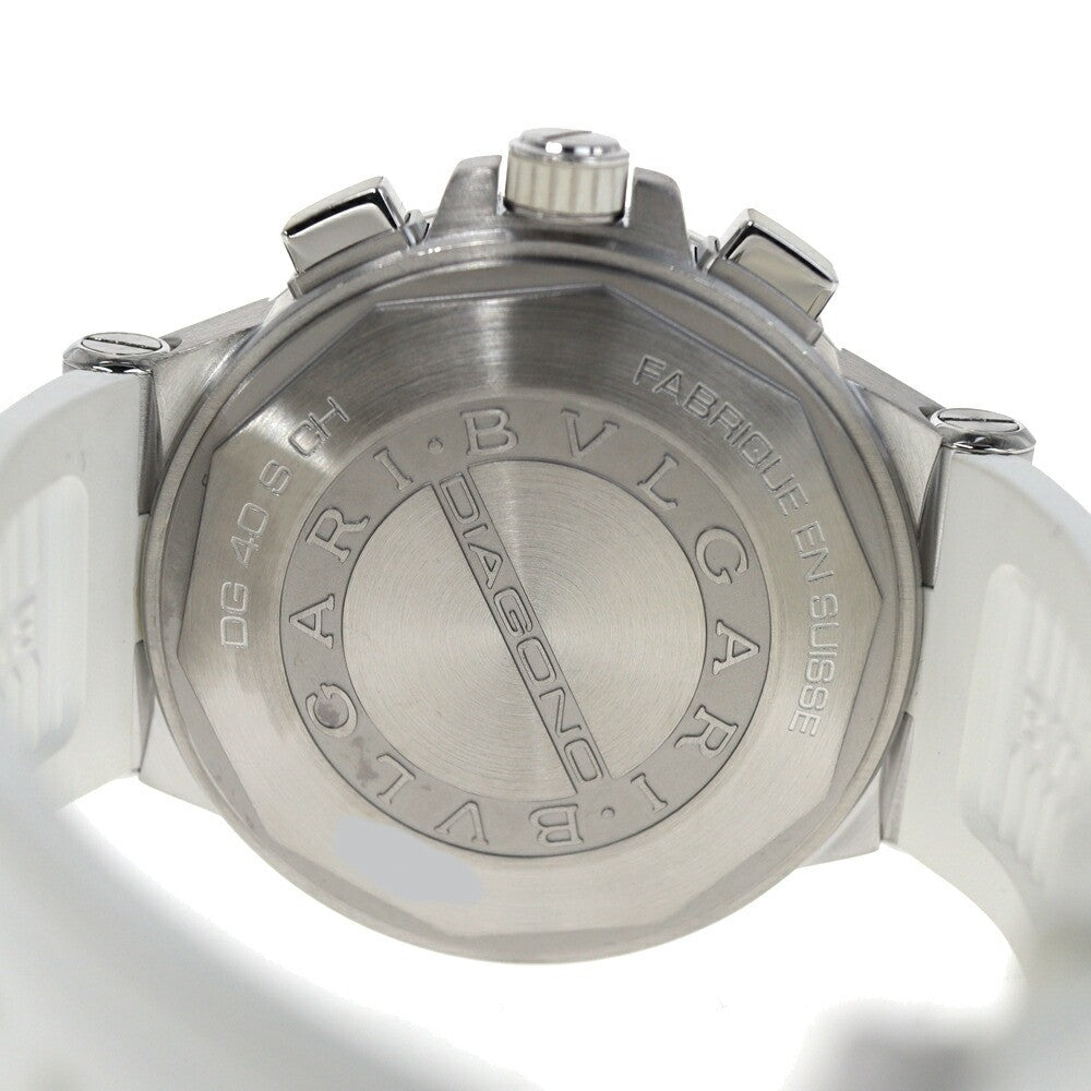 Bvlgari Diagono Chronograph Dg40Sch White Men'S Used Watch #61023