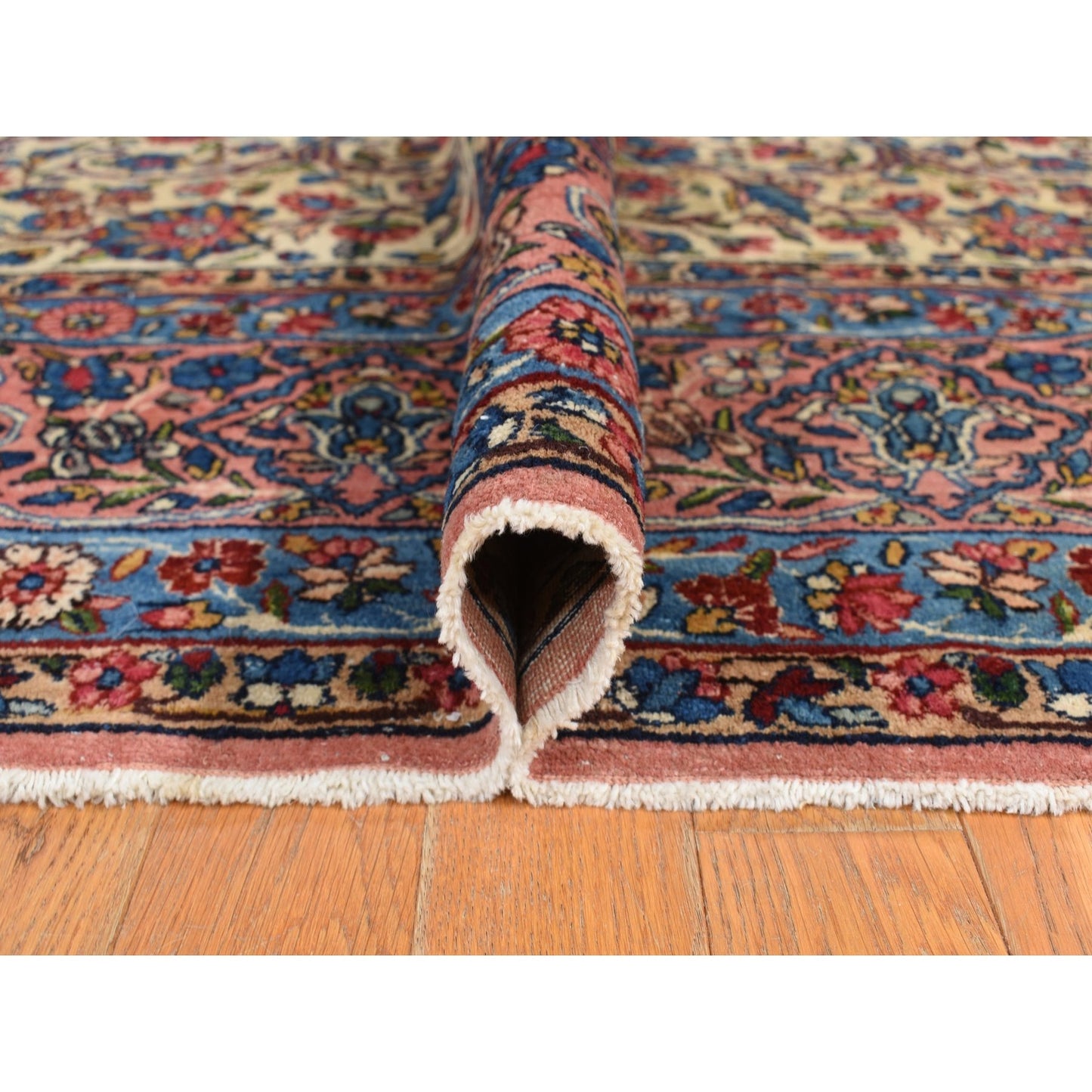 8'9"X11'5" Yellow Antique Zoroastrian Karman 100% Wool Hand Knotted Rug