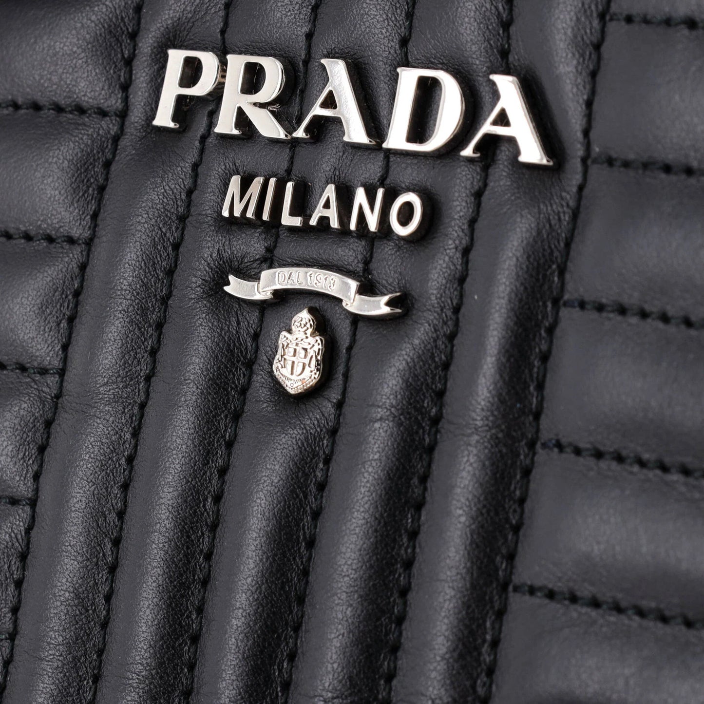 Prada Convertible Open Tote Diagramme Quilted Leather Medium