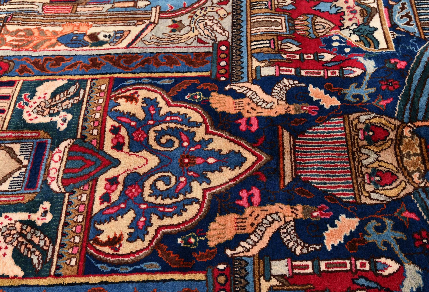 One-Of-A-Kind Semi-Antique Oriental Rug Navy Blue