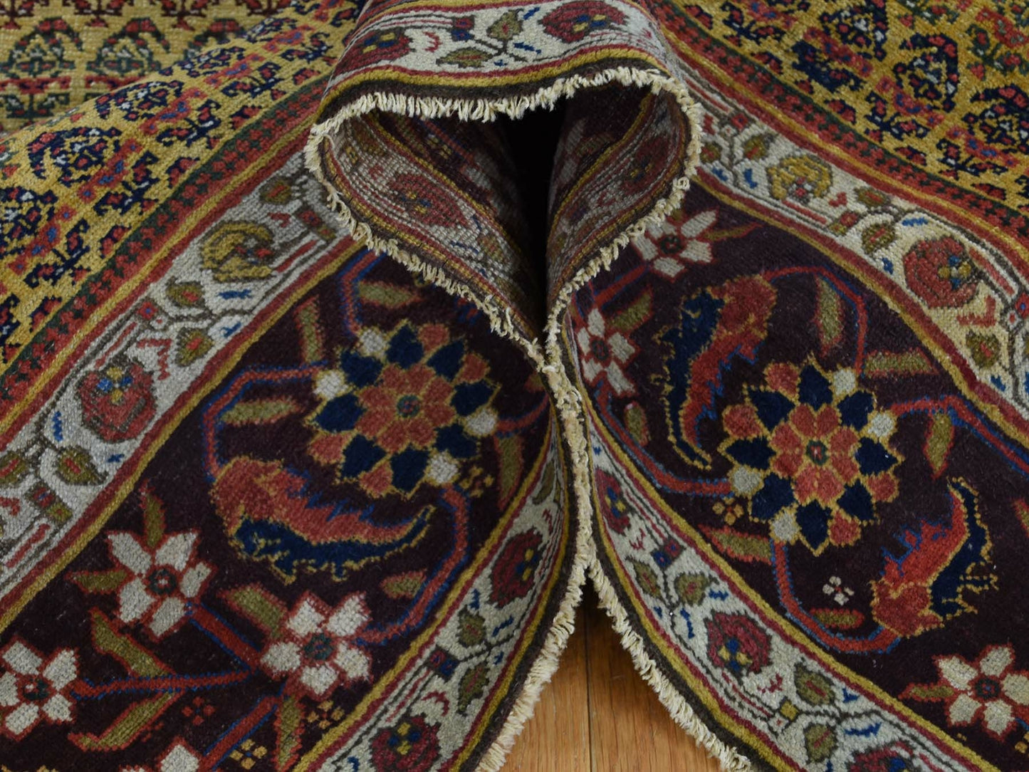 5'1"X9'10" Antique Farsian Bejar Exc Cond Wide Runner Oriental Rug