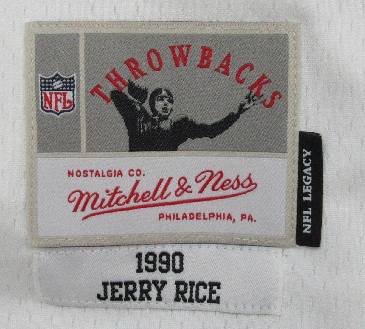 Jerry Rice Hof Autographed White Mitchell & Ness
