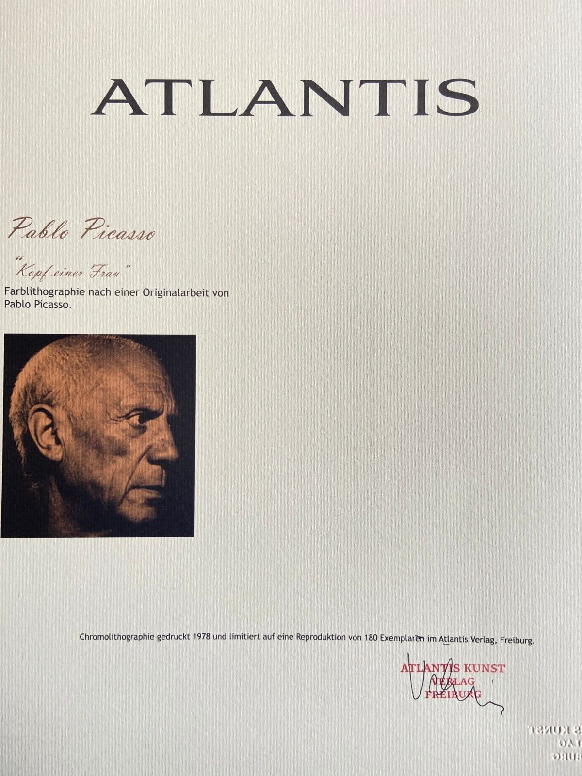 Pablo Picasso Lithograph Handmade Coa Signed In