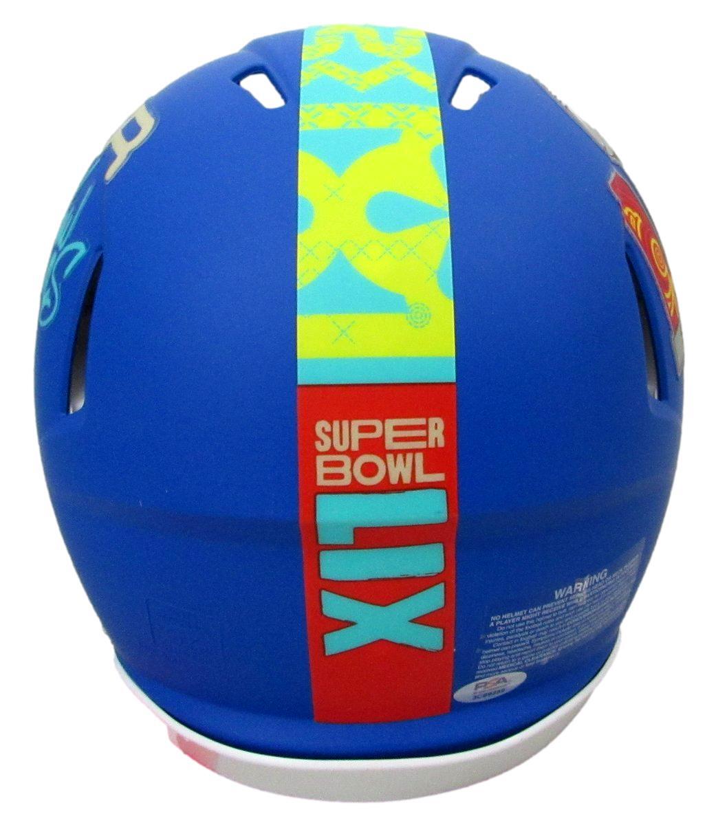 Saquon Barkley Signed Blue Sb Lix Full Size