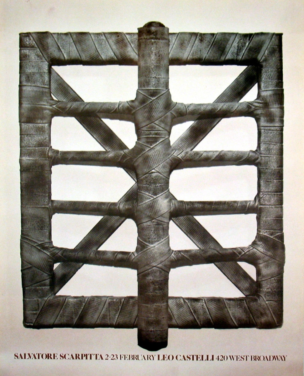 Salvatore Scarpitta At Castelli'S " Poster Abstract Gray Brown