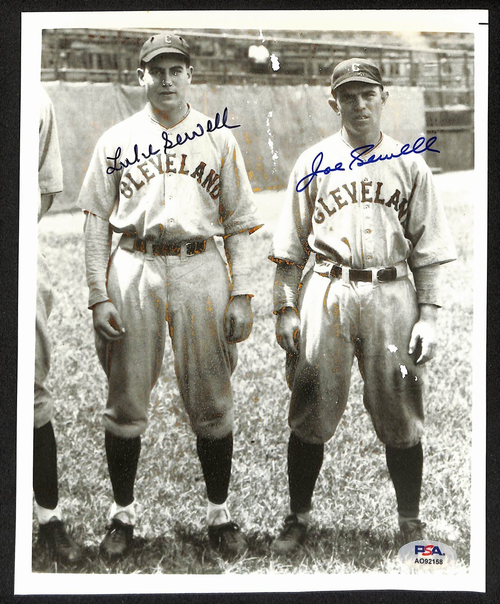 Luke & Joe Sewell Dual-Signed/Autographed 8X10 Photo Indians Psa/Dna 196015