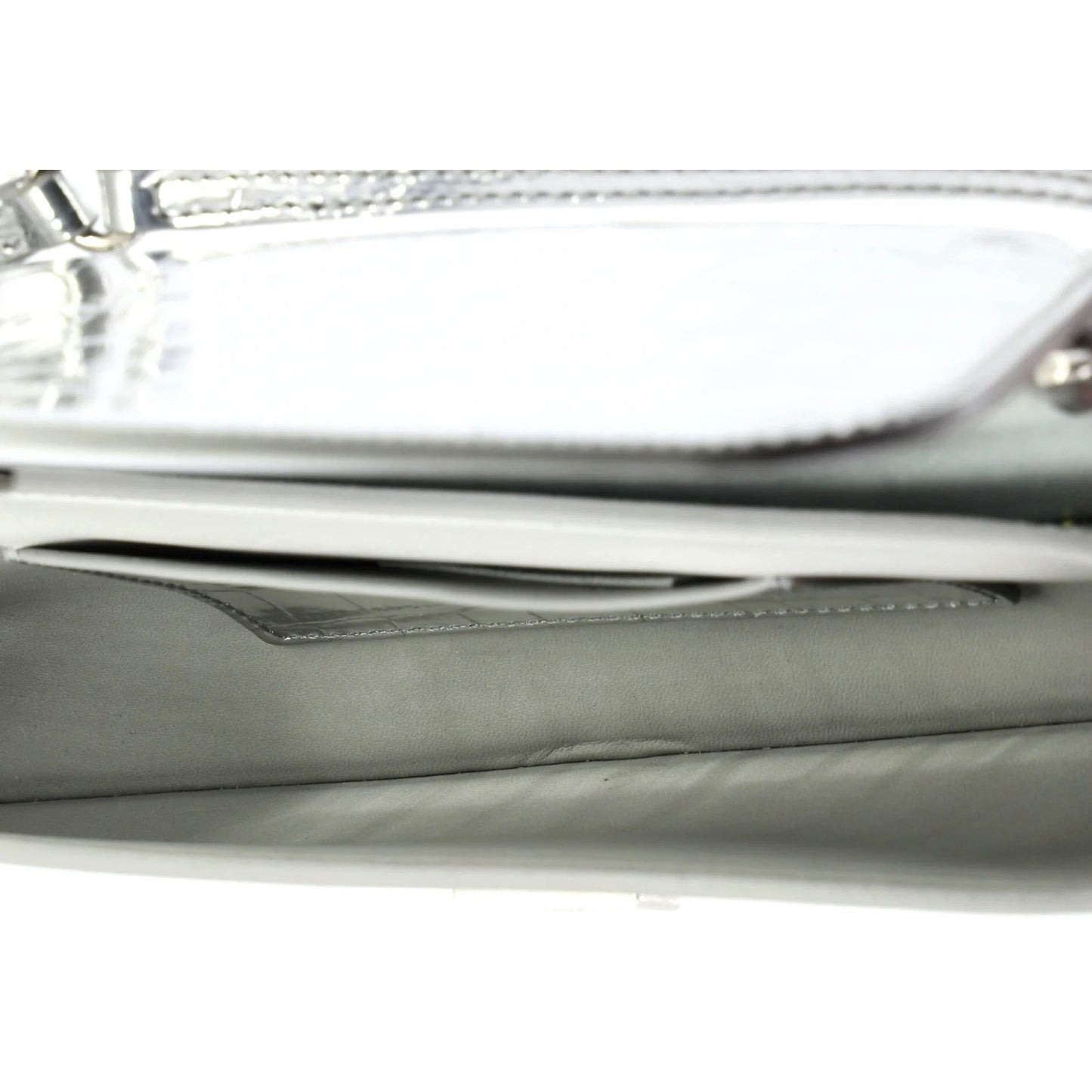 Givenchy Voyou Strap Clutch Crocodile Embossed Leather East West