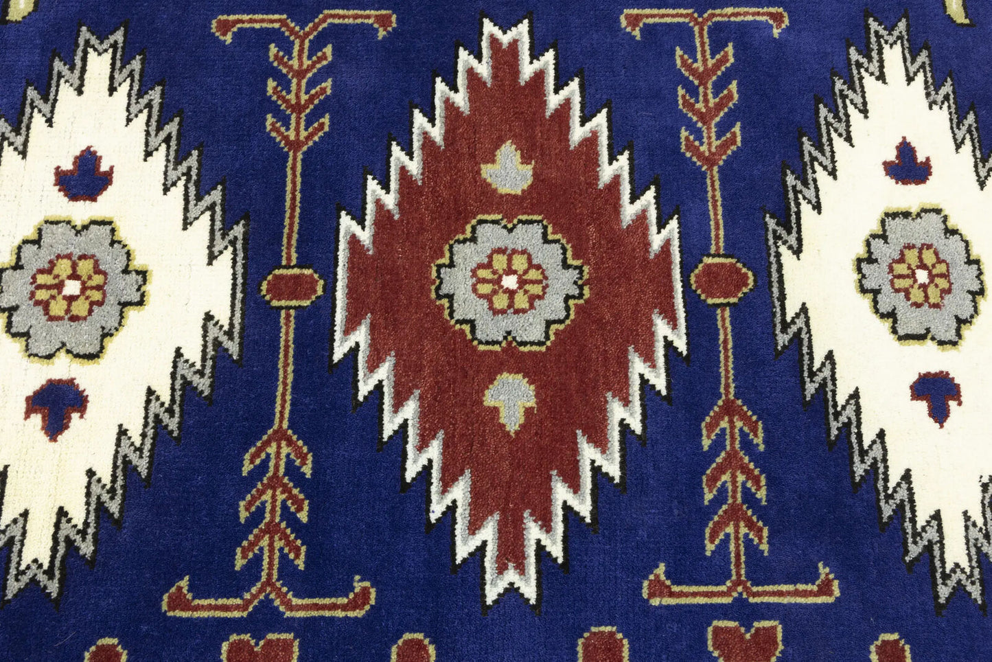 Kazak Oriental Rug Geometric Design Carpet Home