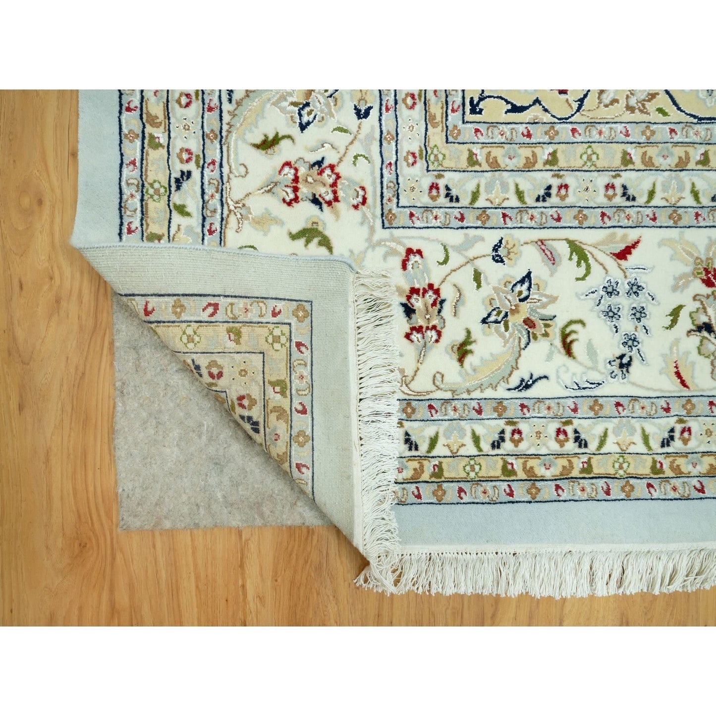 11'6"X15'6" Oslo Blue Nain Design Velvety Wool Hand Knotted Oversized Rug