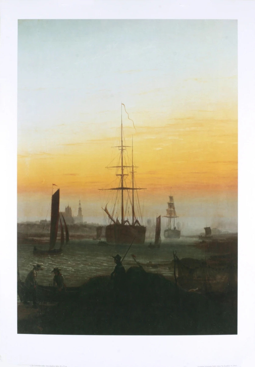 Caspar David Friedrich The Greiwalden Harbor " Poster Renaissance Br