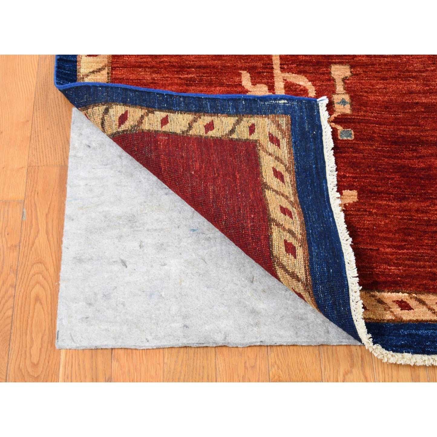 10'3"X14' Red Antiqued Bejar Design Natural Dyes Wool Hand Knotted Rug