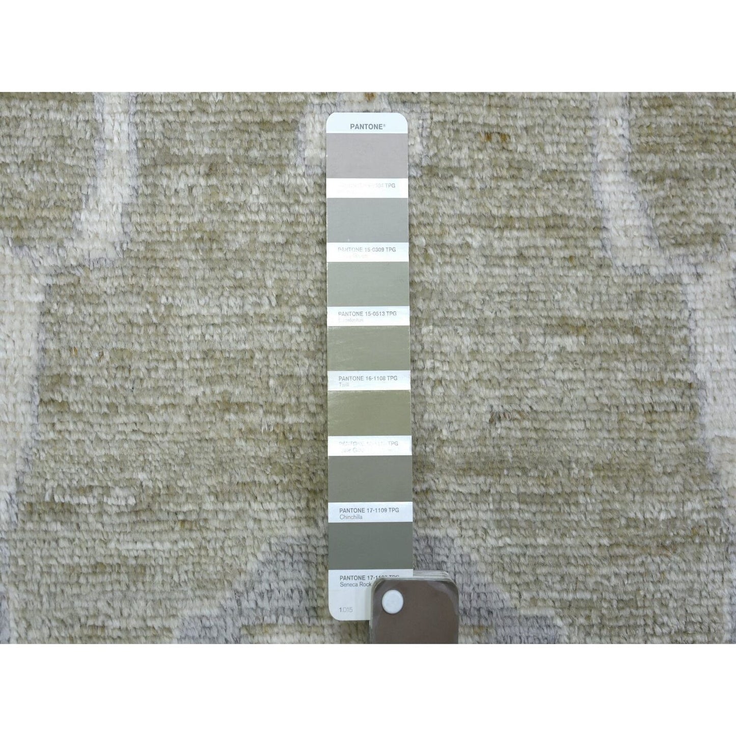 12'1"X15'5" Gray Afghan Angora Oushak Wool Hand Knotted Oversized Rug