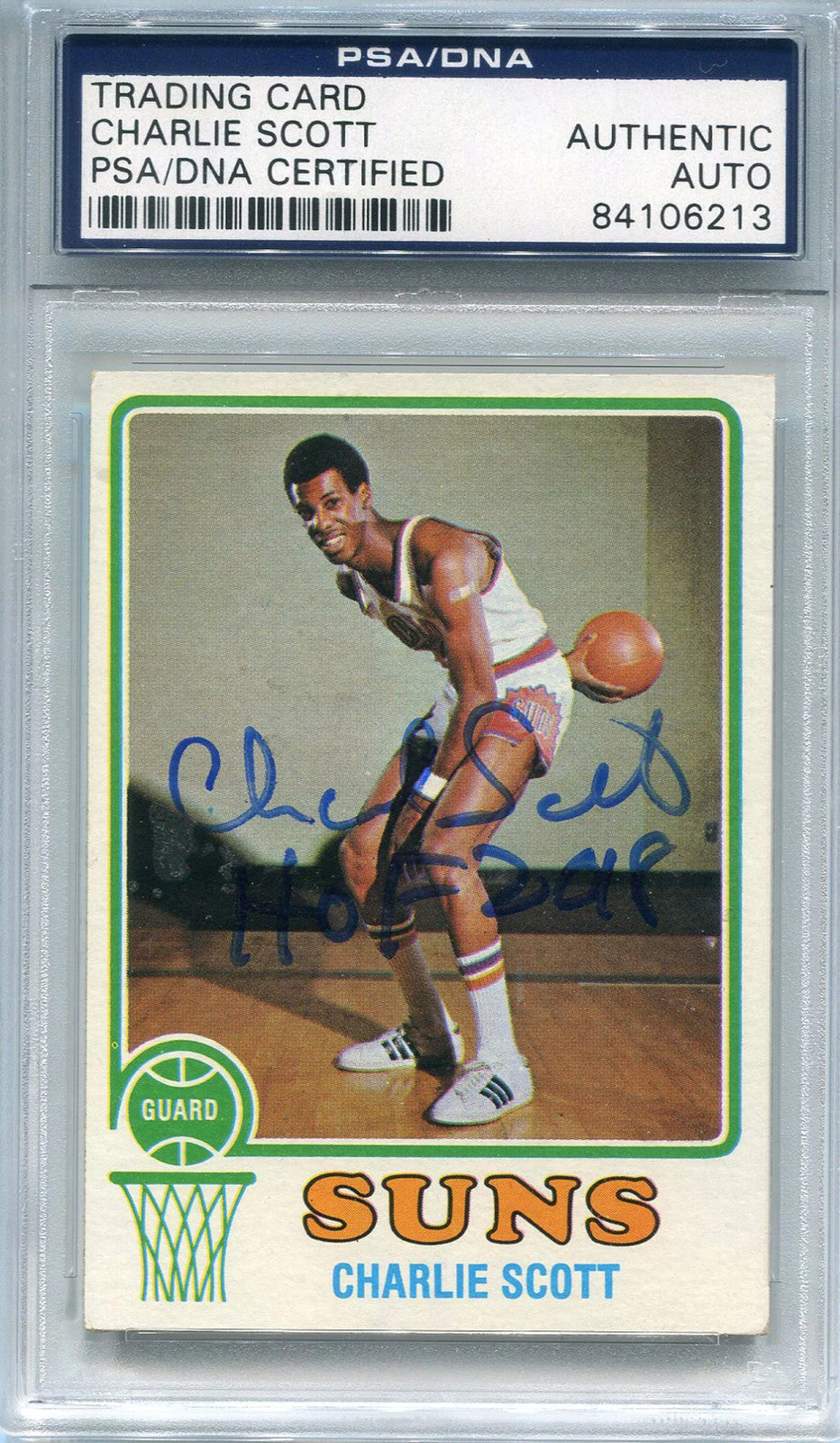 Charlie Scott "Hof 2018" Autographed 73-74 Topps