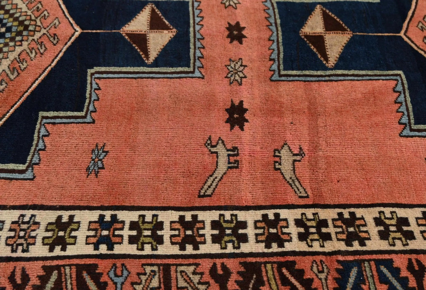Handmade Farmho Boho Tribal Oriental Rug