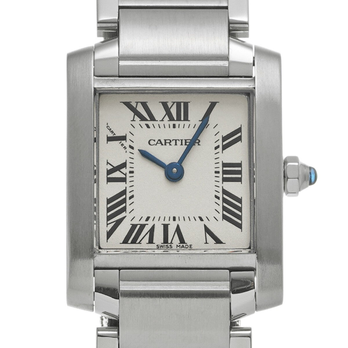 Cartier Tank Franaise Sm W51008Q3 Silver Ladies Used Watch #51495