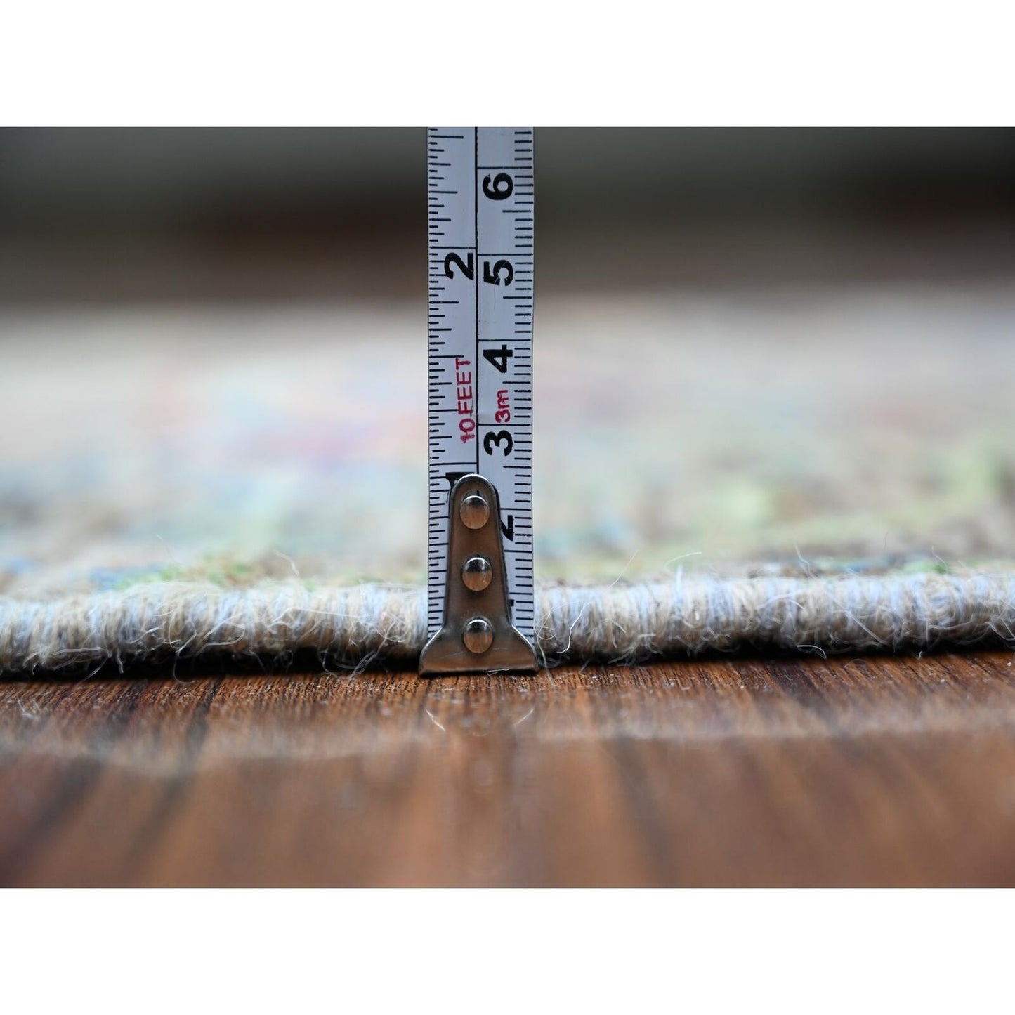 2'7"X10' Best Gray Organic Wool Hand Knotted Afghan Peshawar Runner Rug