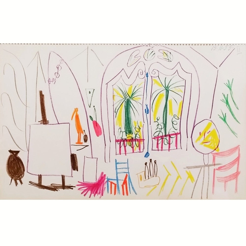 Pablo Picasso Lithograph Atelier X 1960 From Sketchbook La Californie Ed.1000