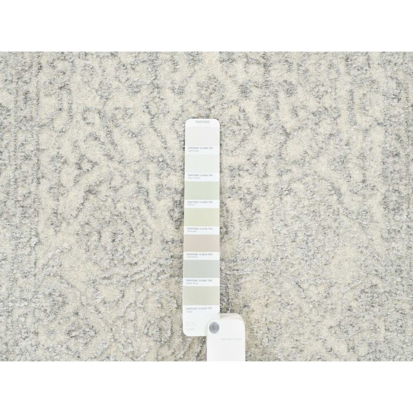 2'6"X10'1" Beige Hand Loomed Wool, Plant Based Silk Oriental Runner Rug