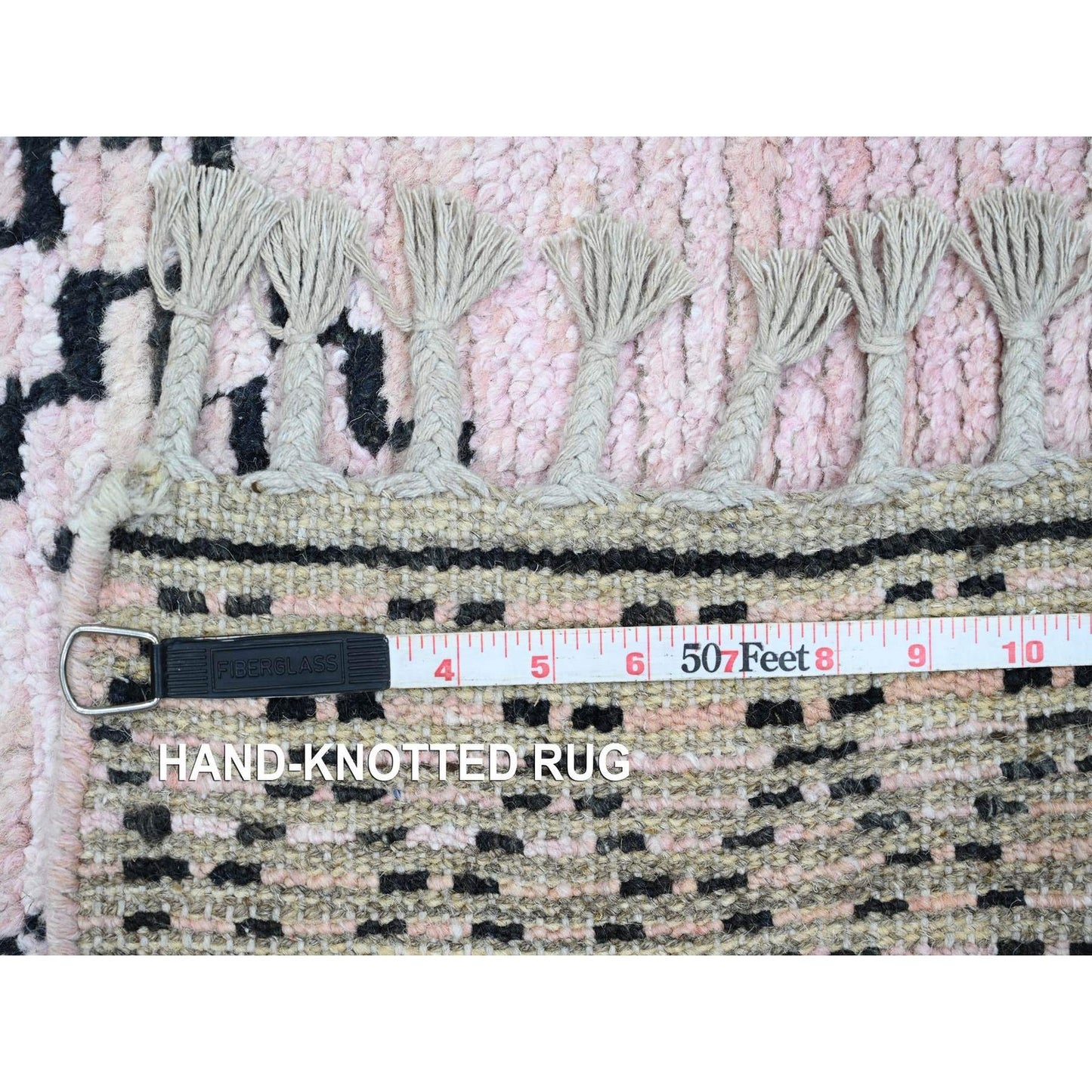 2'10"X15'8" White Moroccan Weave Soft Wool Hand Knotted Xl Runner Rug