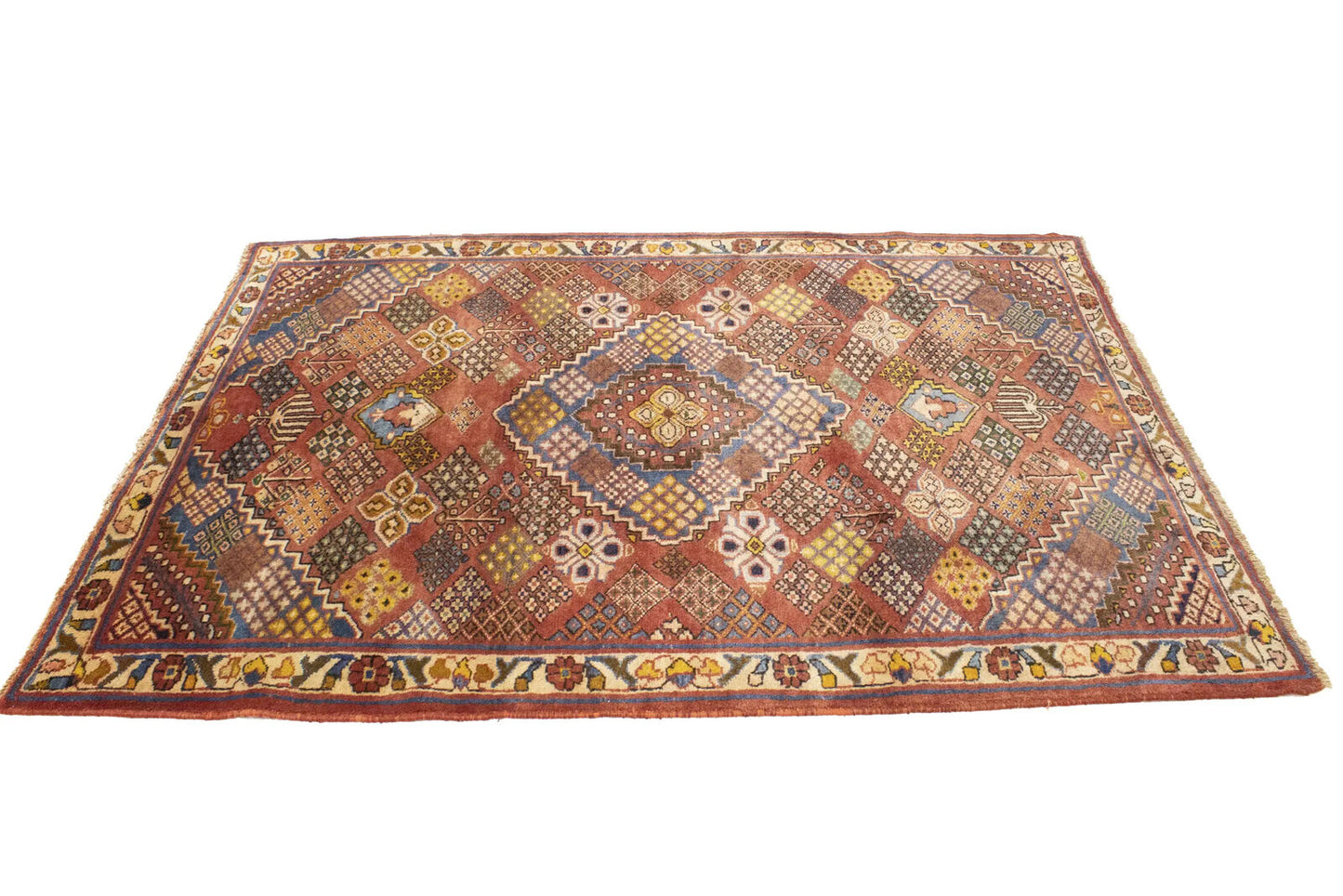 Handmade Vintage Tribal Floral Oriental Rug