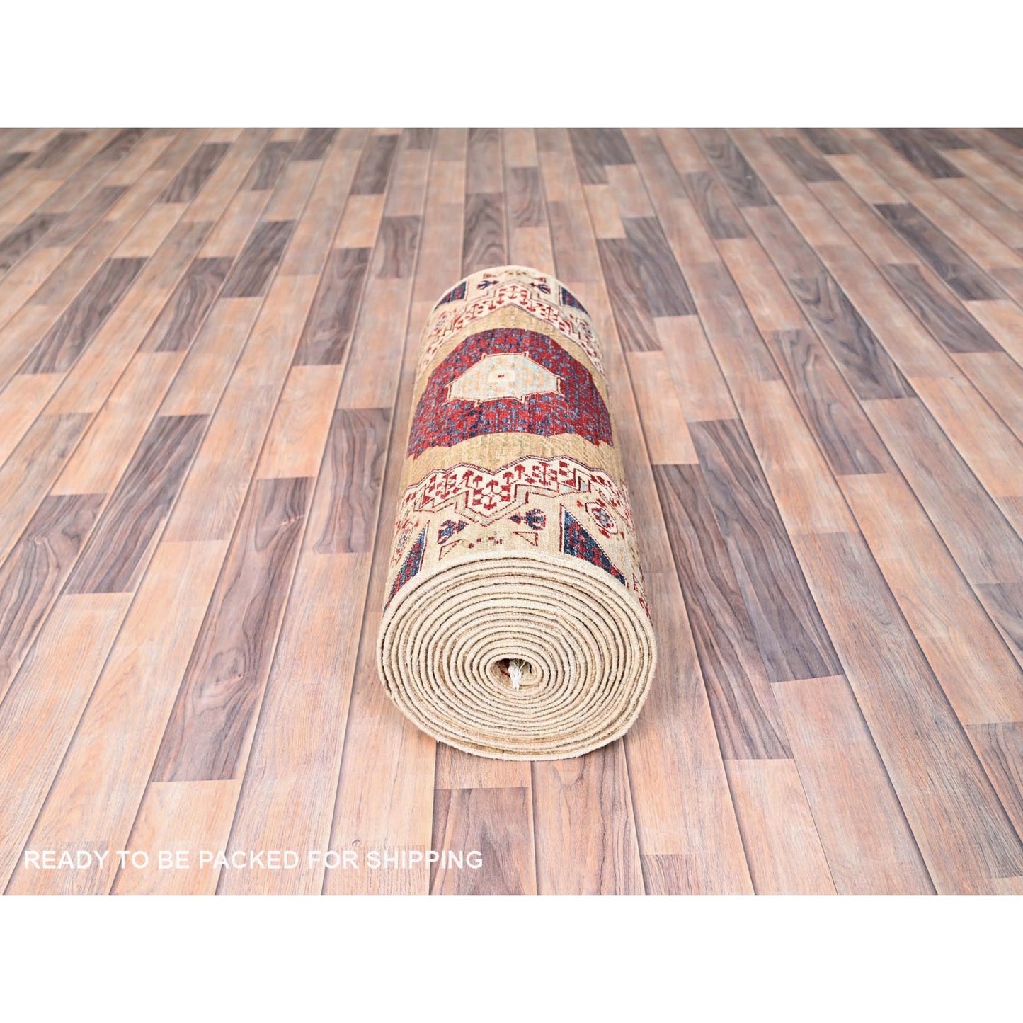 2'3"X24'8"White Soft Wool Mamluk Design Hand Knotted Xl Runner Rug