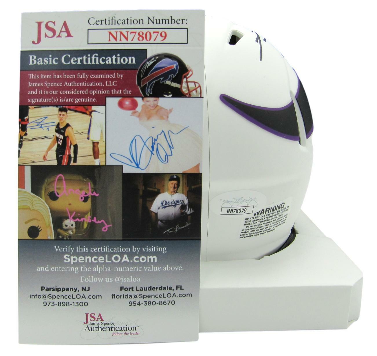 Fran Tarkenton Hof Signed/Inscribe Vikings Lunar
