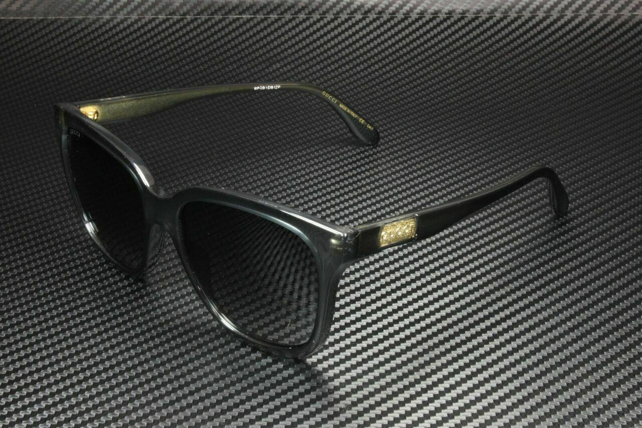 Gucci Gg0790S 001 Rectangular Squared Grey Dark