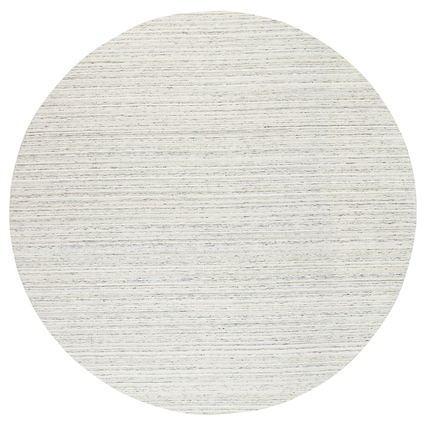11'10"X11'10" Hand Loomed Natural Wool Plain Modern Design Gray Round Rug
