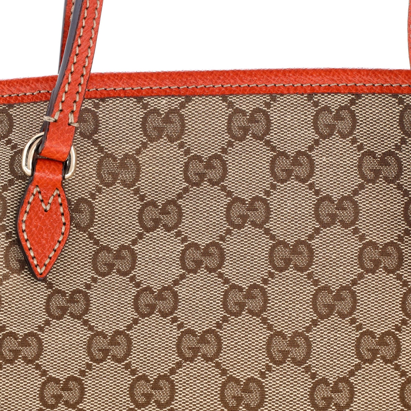 Gucci Bree Tote Gg Canvas With Leather Medium